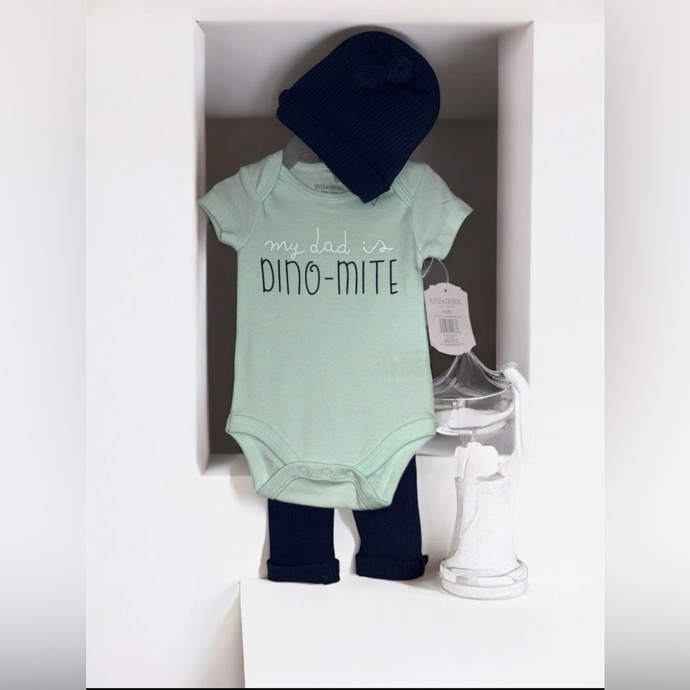 Kendall & Kylie Mint Green Dino-Mite Bodysuit